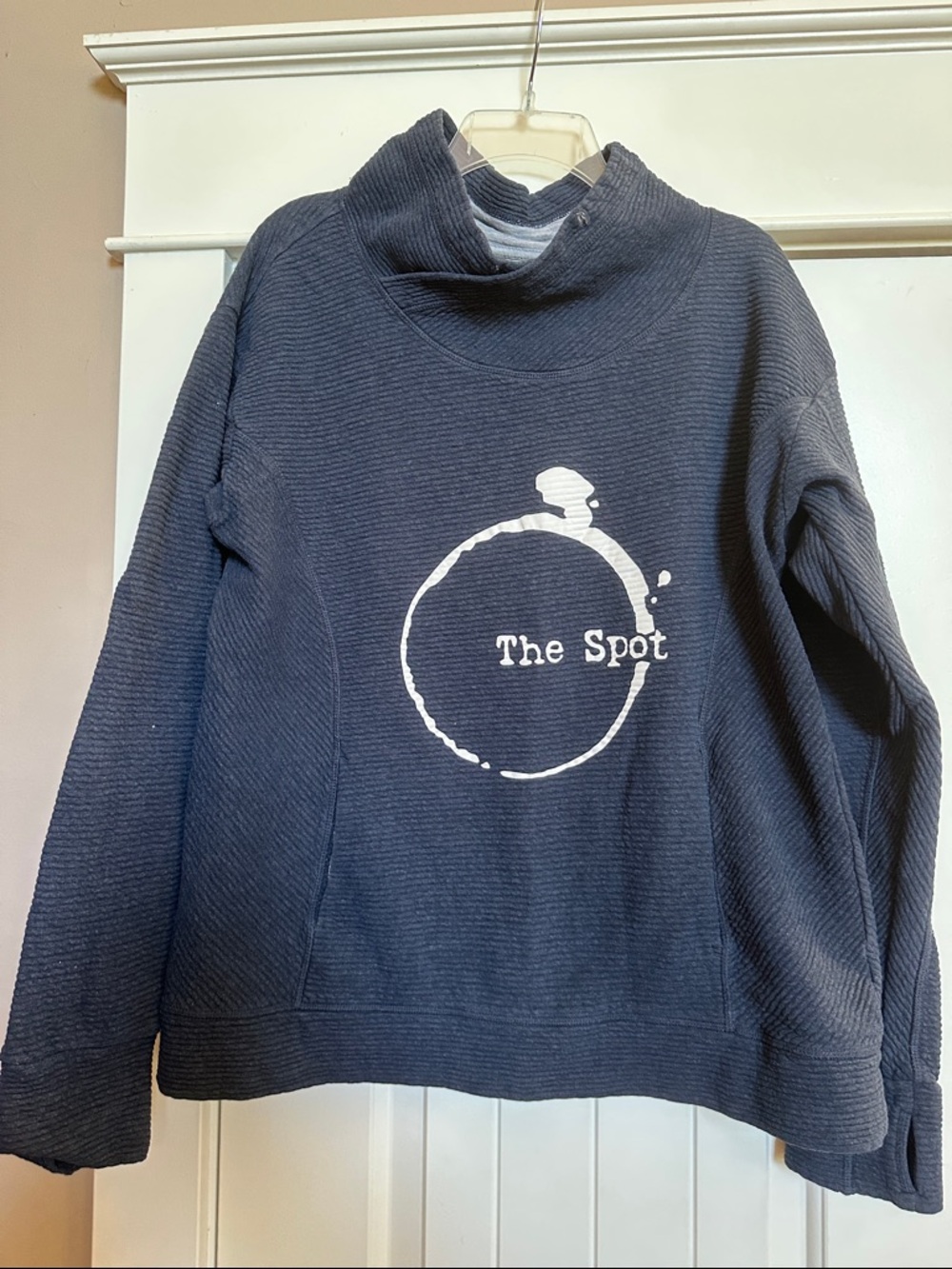 The Spot Coffee, Peoria Illinois  Navy Pullover Sweatshirt